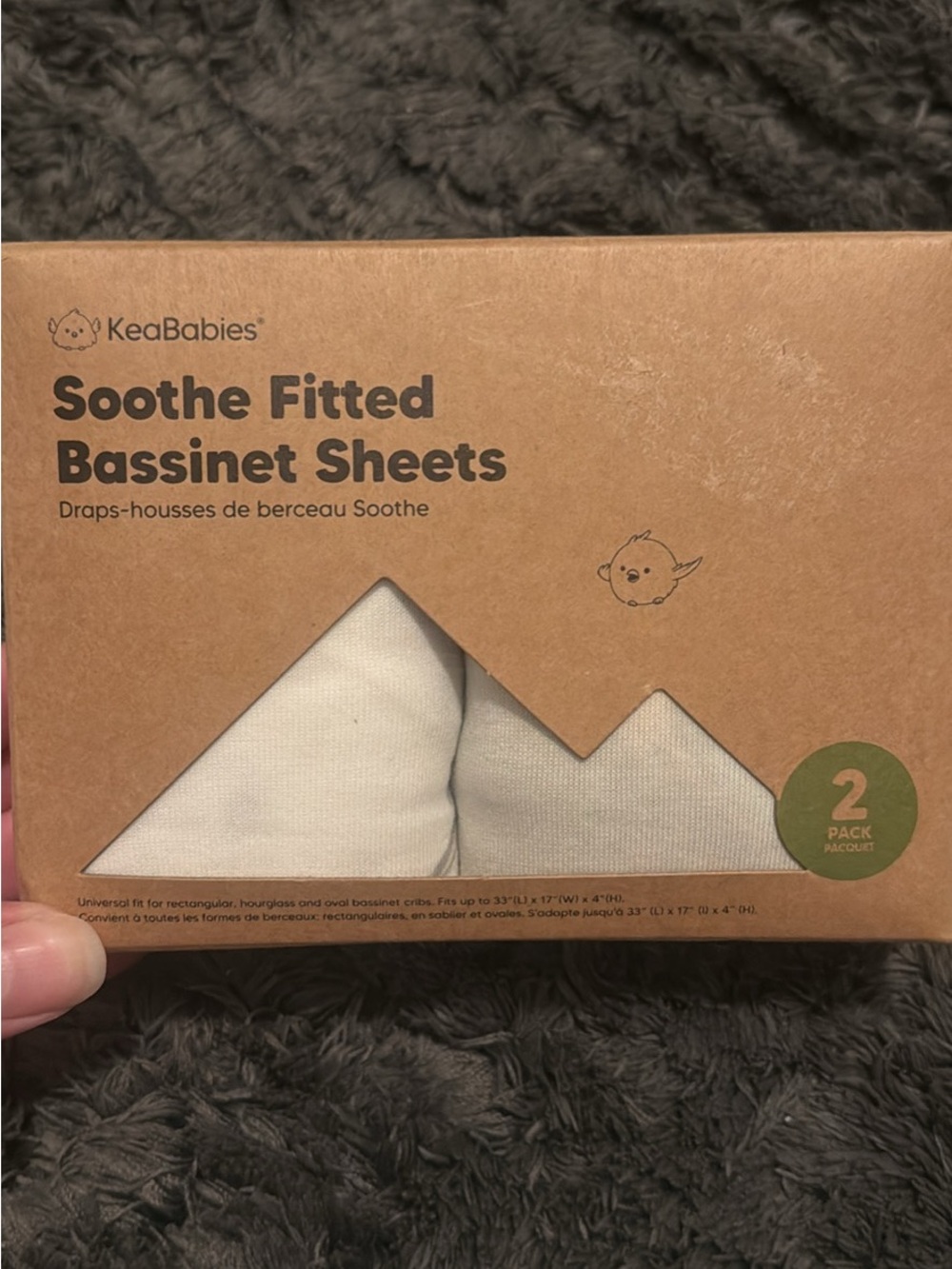 Soothe Fitted Bassinet Sheets - Cream (2-Pack)